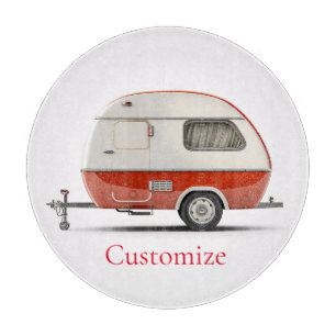 Planche À Découper Camper Teardrop Classic Retro Thunder_Cove