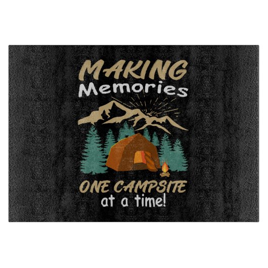 Planche À Découper CAMPING, souvenirs (Devant)