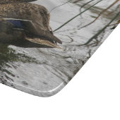 Planche À Découper Canard gris sur la nuit du lac (Coin)