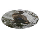 Planche À Découper Canard gris sur la nuit du lac (Coin)