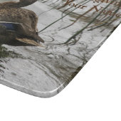 Planche À Découper Canard gris sur la nuit du lac (Coin)