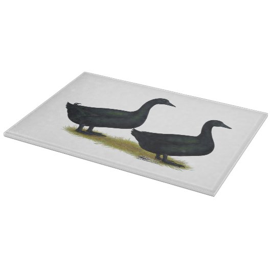 Planche À Découper Canards : Cayugas noirs (Coin)