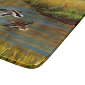 Planche À Découper Canards-Majards Survolant L'Étang (Coin)