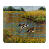 Planche À Découper Canards-Majards Survolant L'Étang (Devant)