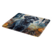 Planche À Découper Cane Corso d'Halloween avec citrouilles effrayant (Coin)