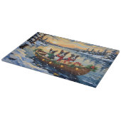 Planche À Découper Cane Corso Noël Bateau Fêtes (Coin)