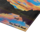 Planche À Découper Canot sur le lac Sunset (Coin)