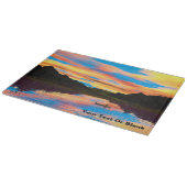 Planche À Découper Canot sur le lac Sunset (Coin)
