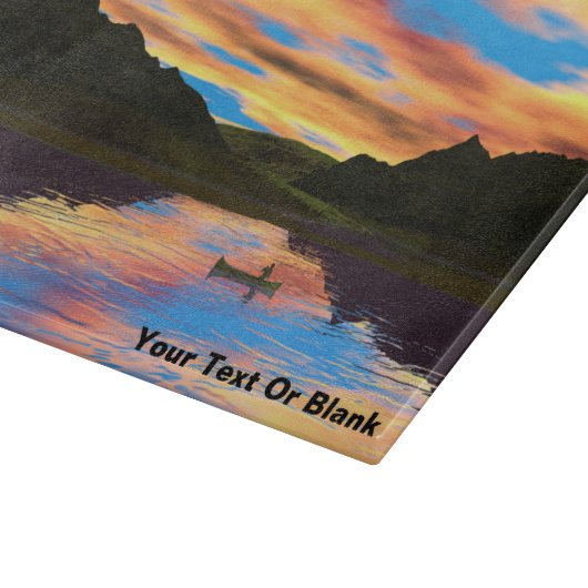 Planche À Découper Canot Sur Sunset Lake (Coin)