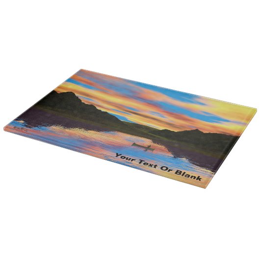 Planche À Découper Canot Sur Sunset Lake (Coin)