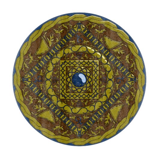 Planche À Découper Capricorne Mandala Glass Cutting Board (Devant)