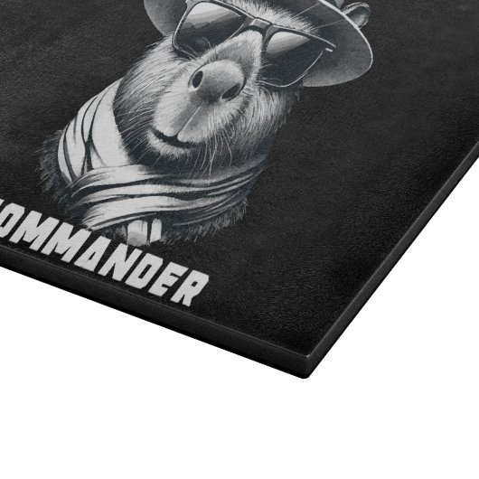 Planche À Découper Capybara Avec Lunettes De Soleil Capy Commander (Coin)