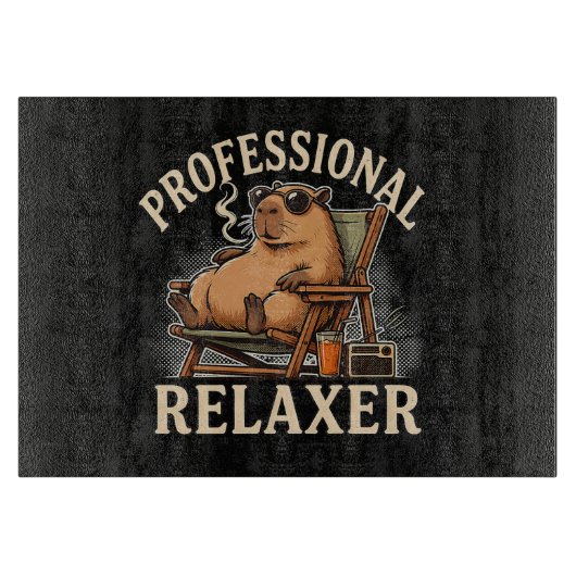 Planche À Découper Capybara Drôle Relaxologue Professionnel (Devant)