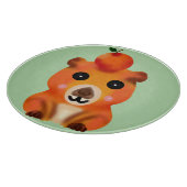 Planche À Découper Capybara Fluffy Mignon avec Orange | Ar Kawaii Ani (Coin)
