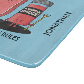 Planche À Découper Caractères caricaturaux Steak & Sauce Chef barbecu (Coin)