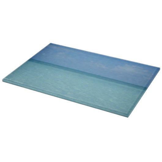 Planche À Découper Caraïbes Horizon Tropical Turquoise Bleu (Coin)