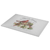 Planche À Découper Cardinal de Noël Vintage (Coin)