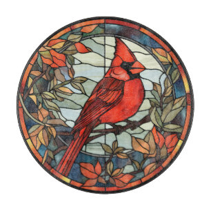 Planche À Découper Cardinal en Verre Cathédrale