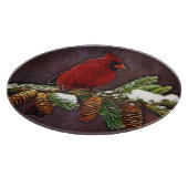 Planche À Découper Cardinal et Pinecones enneigés (Coin)