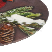 Planche À Découper Cardinal et Pinecones enneigés (Coin)