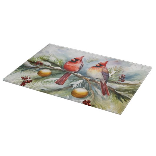 Planche À Découper Cardinaux de Noël (Coin)