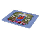 Planche À Découper Cardinaux et Rond Birdhouse Blue (Coin)