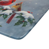 Planche À Découper Cardinaux rouges et Holly en neige (Coin)