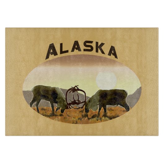 Planche À Découper Caribou Duel - Alaska (Devant)