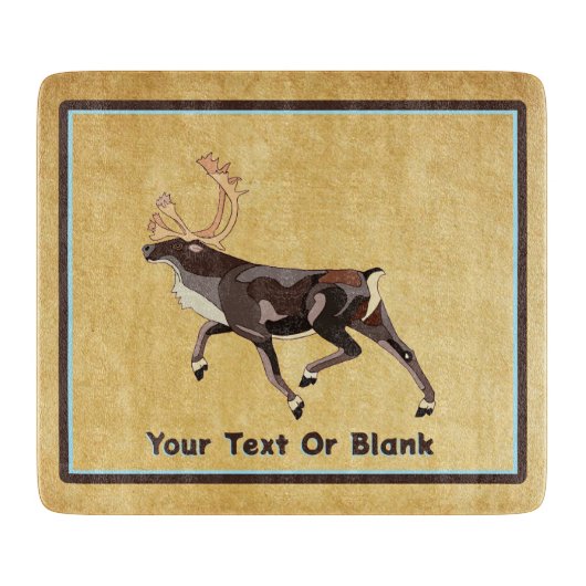 Planche À Découper Caribou/Reindeer d'art populaire (Devant)