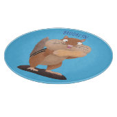 Planche À Découper Caricature de chipmunk à grosses joues mignonnes (Coin)