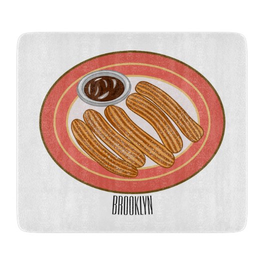Planche À Découper Caricature de Churro (Devant)