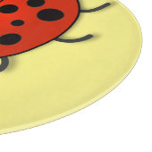 Planche À Découper Caricature de coccinelle rouge joyeux (Coin)