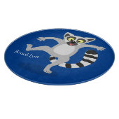 Planche À Découper Caricature de danse lémurienne en anneau mignon (Coin)