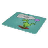 Planche À Découper Caricature de dragon dragon drôle et vert respiran (Coin)