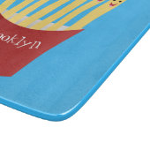 Planche À Découper Caricature de frites Cute kawaii fast food (Coin)