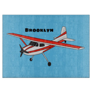 Planche À Découper Caricature de l'avion à train de vélo