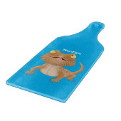 Planche À Découper Caricature de lézard de dragon à barbe (Coin)