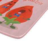 Planche À Découper Caricature de piments chantants mignons (Coin)