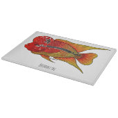Planche À Découper Caricature de poisson cichlide à fleur (Coin)
