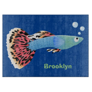 Planche À Découper Caricature de poisson tropical guppy très chic