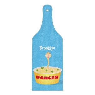 Planche À Découper Caricature de serpent aux nouilles mignonnes illus