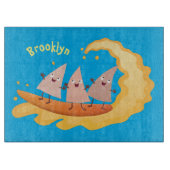 Planche À Découper Caricature de surf pour chips de maïs mignonette n (Devant)