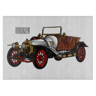 Planche À Découper Caricature de voiture classique 1920