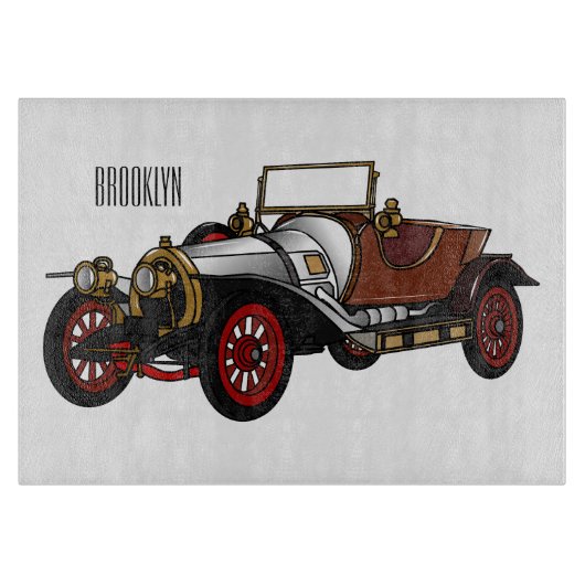 Planche À Découper Caricature de voiture classique 1920 (Devant)