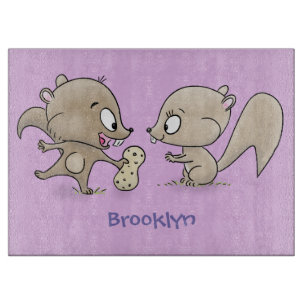 Planche À Découper Caricature d'écureuils marrants