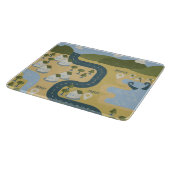 Planche À Découper Caricature élégante paysage carte de voyage (Coin)