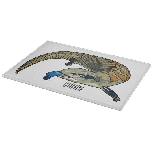 Planche À Découper Caricature en bleu (Coin)