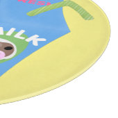 Planche À Découper Caricature en carton de lait joyeux (Coin)