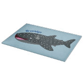 Planche À Découper Caricature joli requin baleine joyeux (Coin)