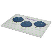 Planche À Découper Caricature mignonne de bleuets violets (Coin)